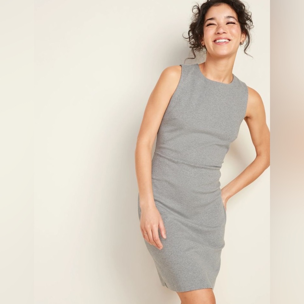 NWT sleeveless ponte-knit sheath dress
